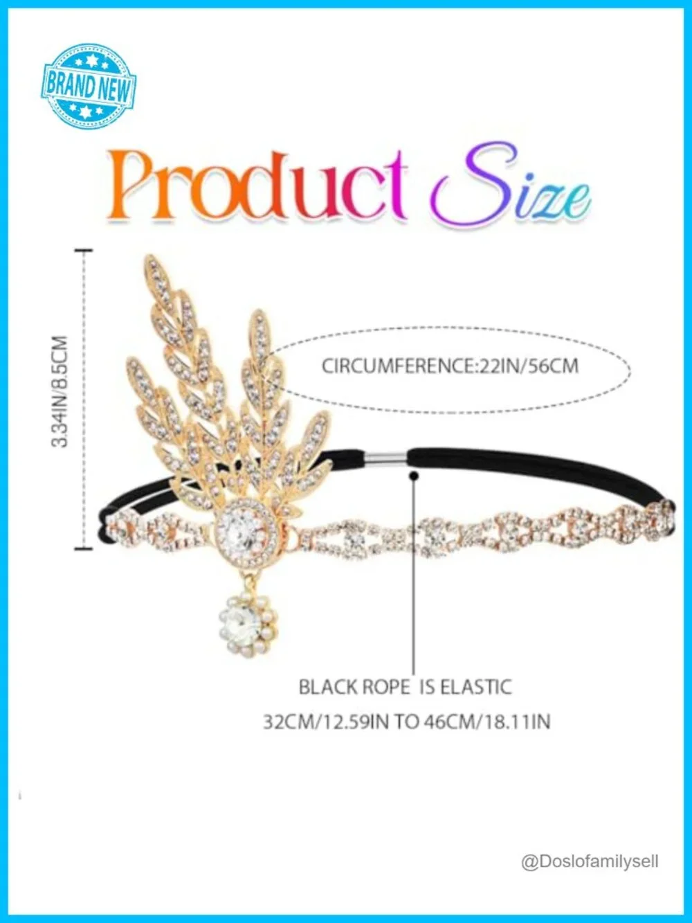 1920s Flapper Headpiece Rhinestones Headband Roaring 20s Hair Accessories
